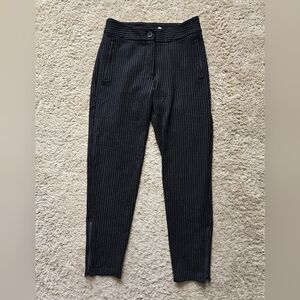 Betabrand Striped Pants Womens S Taper Ankle Career Office Comfort